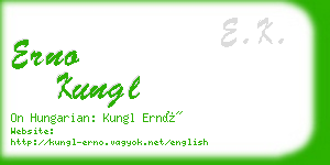 erno kungl business card